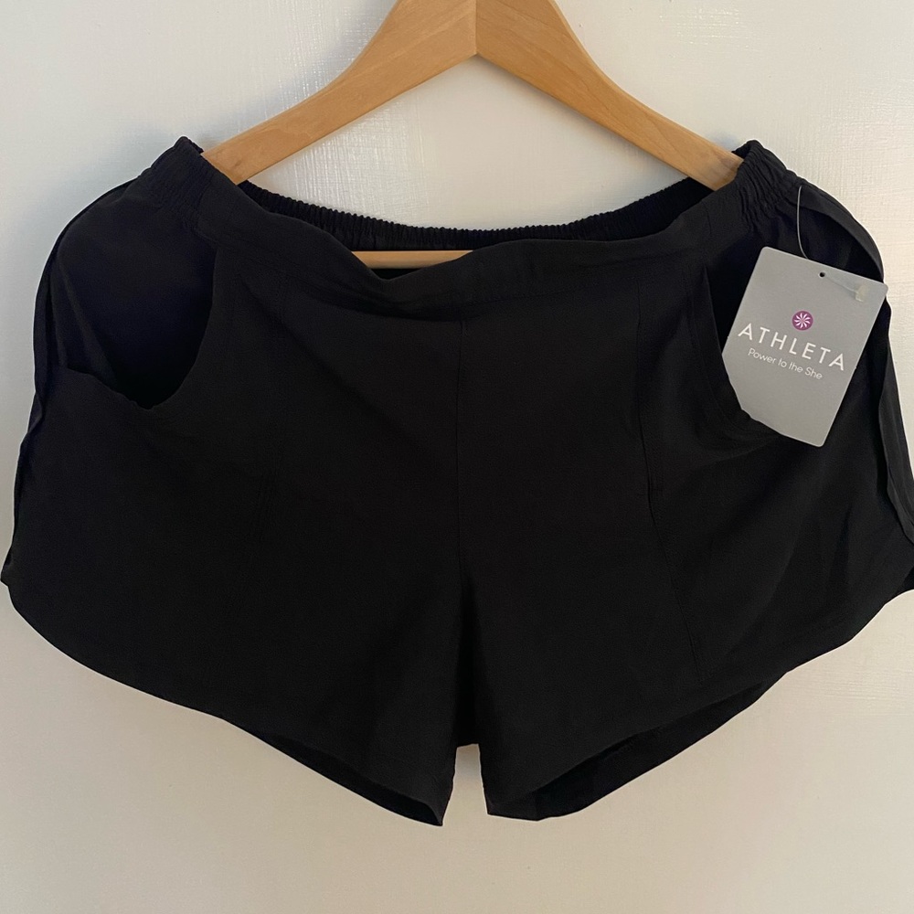 NWT Athleta Stellar Shorts Black Size S
